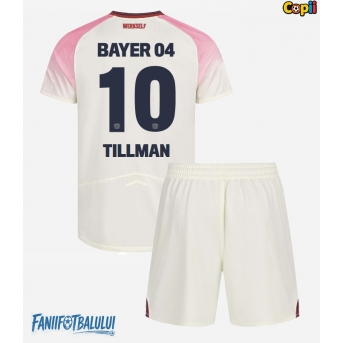 Bayer Leverkusen Malik Tillman #10 Echipament de Fotbal Replică 2025-26 Copii Deplasare (+ Șorturi)